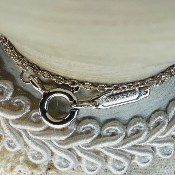 RARE Tiffany & Co Rubedo Puff Heart with Silver Chain Necklace, 18" - Picture 4 of 10